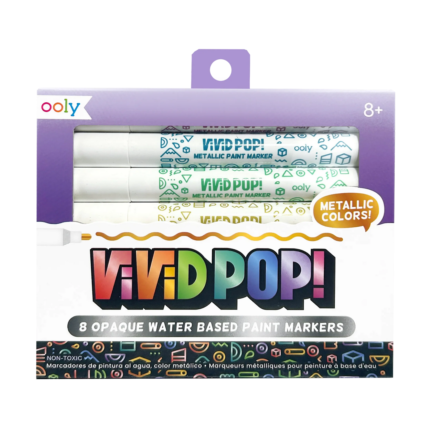 Vivid Pop! Water Based Paint Markers - Metallic