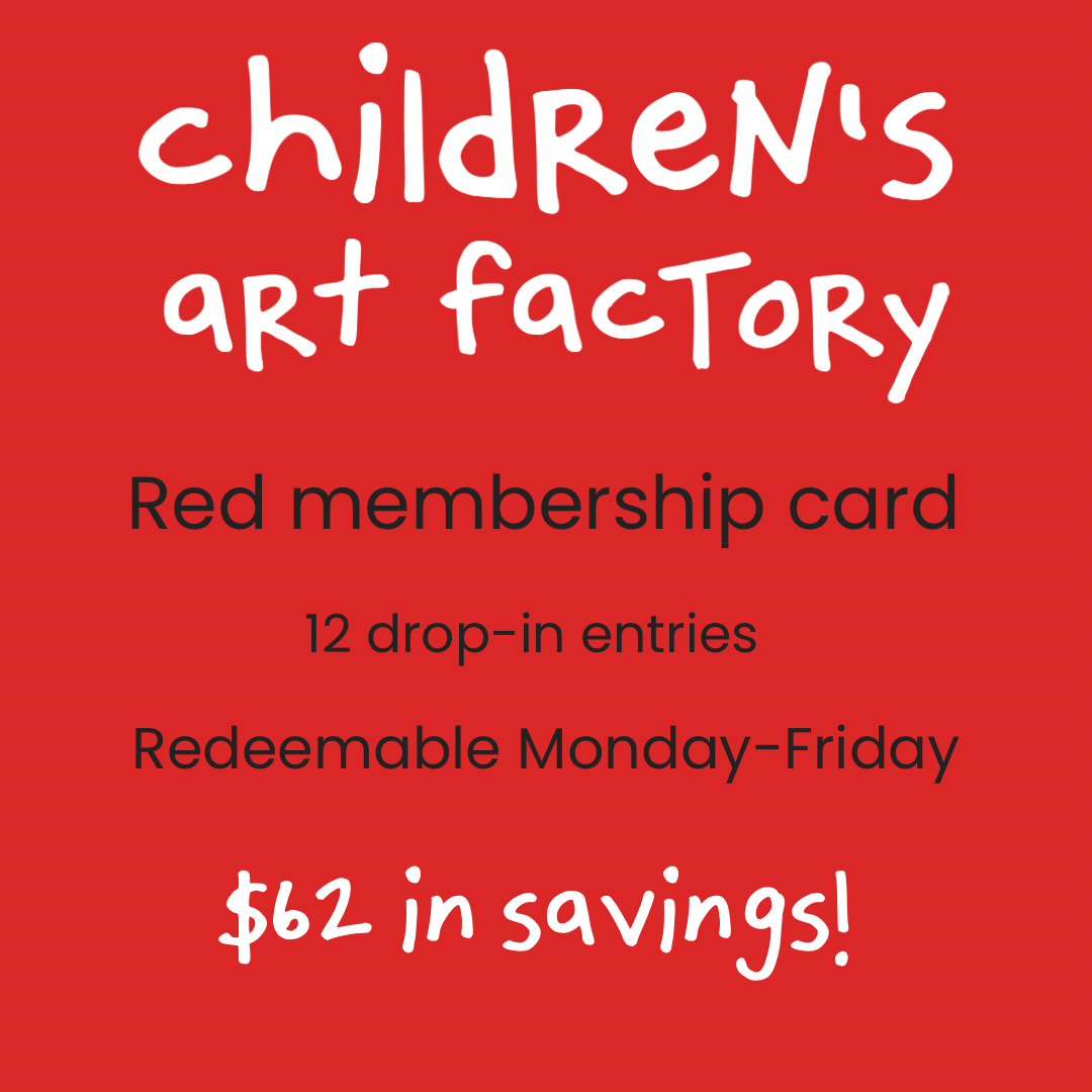 Red Membership Punch Card: 12 Drop-in Entries Monday-Friday. Does not include weekends. $62 in savings.