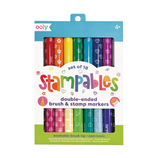 Stampables double-ended brush & stamp markers