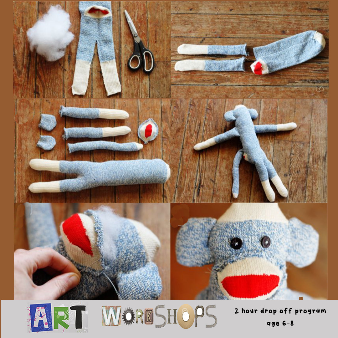 Art Workshops: Make Your Own Sock Monkey (Sept 30 & Oct 7)