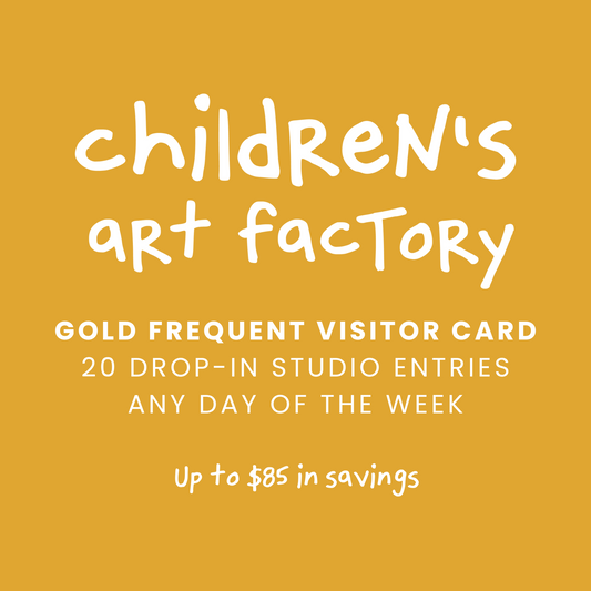 Gold Frequent Visitor Card: 20 Open Studio Entries any day of the week. Up to $85 in savings.